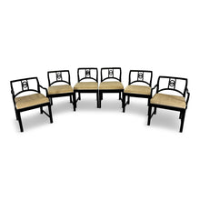 Load image into Gallery viewer, Set of 22 Black Lacquered Michael Taylor for Baker Dining Chairs Mid Century