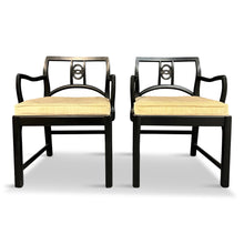Load image into Gallery viewer, Set of 22 Black Lacquered Michael Taylor for Baker Dining Chairs Mid Century