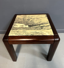 Load image into Gallery viewer, 1960s Danish Trioh-Mobler Side Tables in Rosewood and Marble Mid Century