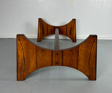 Load image into Gallery viewer, Rosewood and Glass Large Rectangular Mid Century Coffee Table by Torpe of Norway