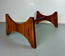 Load image into Gallery viewer, Rosewood and Glass Large Rectangular Mid Century Coffee Table by Torpe of Norway
