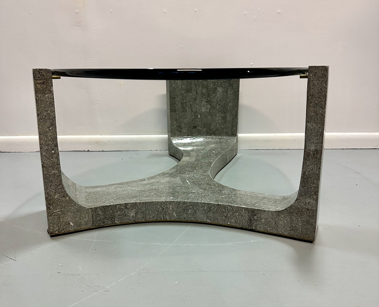 SOLD – Mid Century Tessellated Stone Coffee Table Maitland Smith