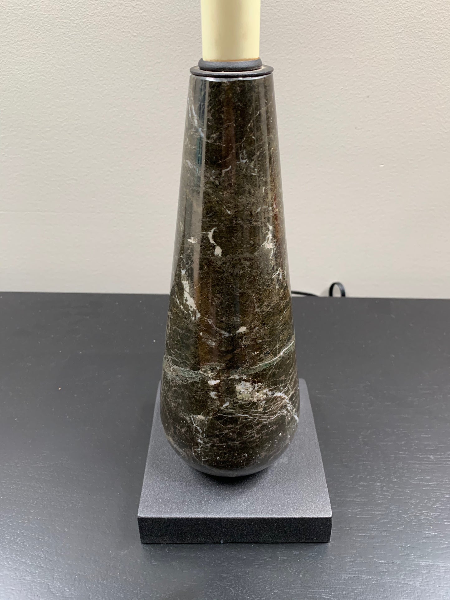 SOLD – Midcentury Highly Veined Marble Lamp in a Tear Drop Shape