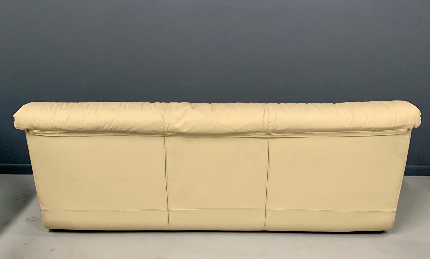 SOLD – Postmodern 1980s Sofa by Roche Bobois in Draped Soft Leather