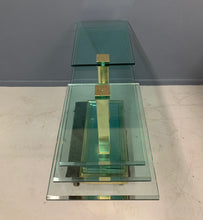 Load image into Gallery viewer, Postmodern Console Table in Glass and Brass By DIA