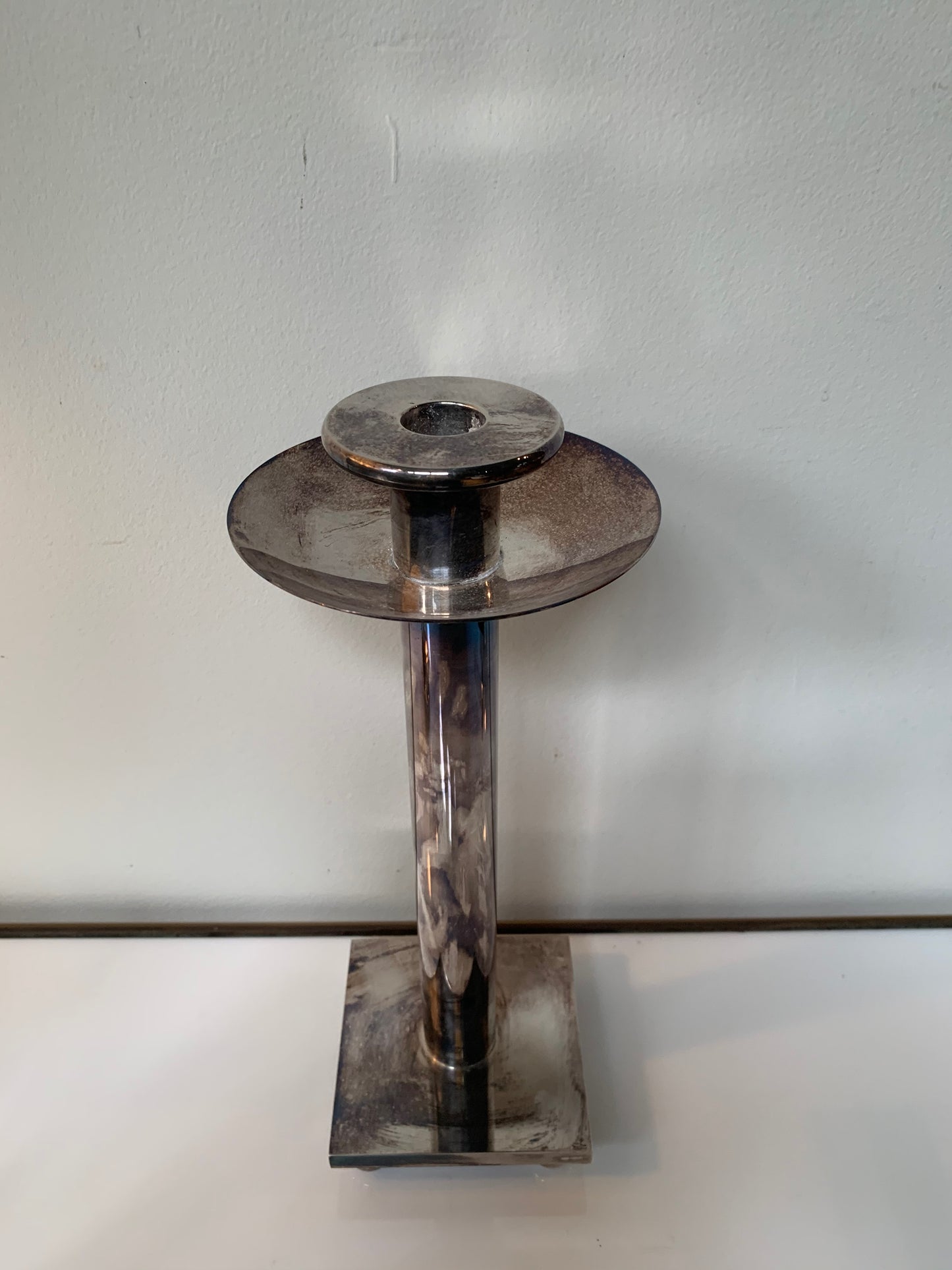 SOLD – Silver Candleholders Set of Three by Richard Meier for Swid Powell