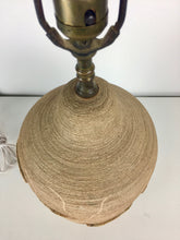 Load image into Gallery viewer, French Ceramic Lamp with incised design and appliqué fish