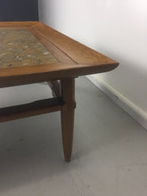Load image into Gallery viewer, Tomlinson Marble and Pecan Mid Century Coffee Table