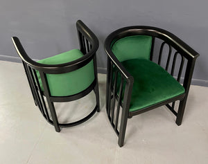 Josef Hoffman Pair of Vienna Secessionist Bentwood Arm Chairs for J & J Kohn