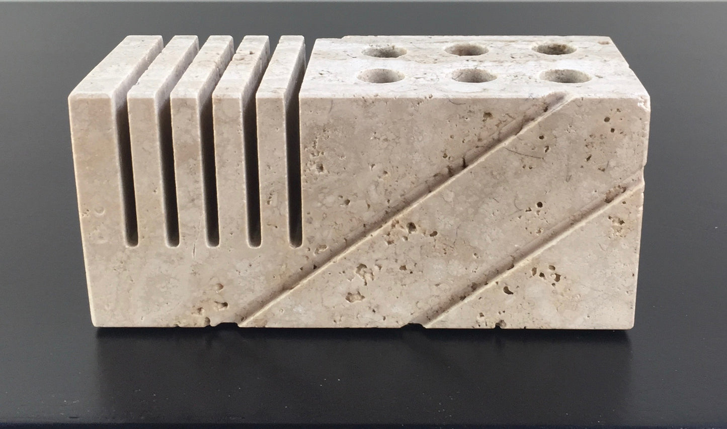 Fratelli Mannelli Travertine letter holder