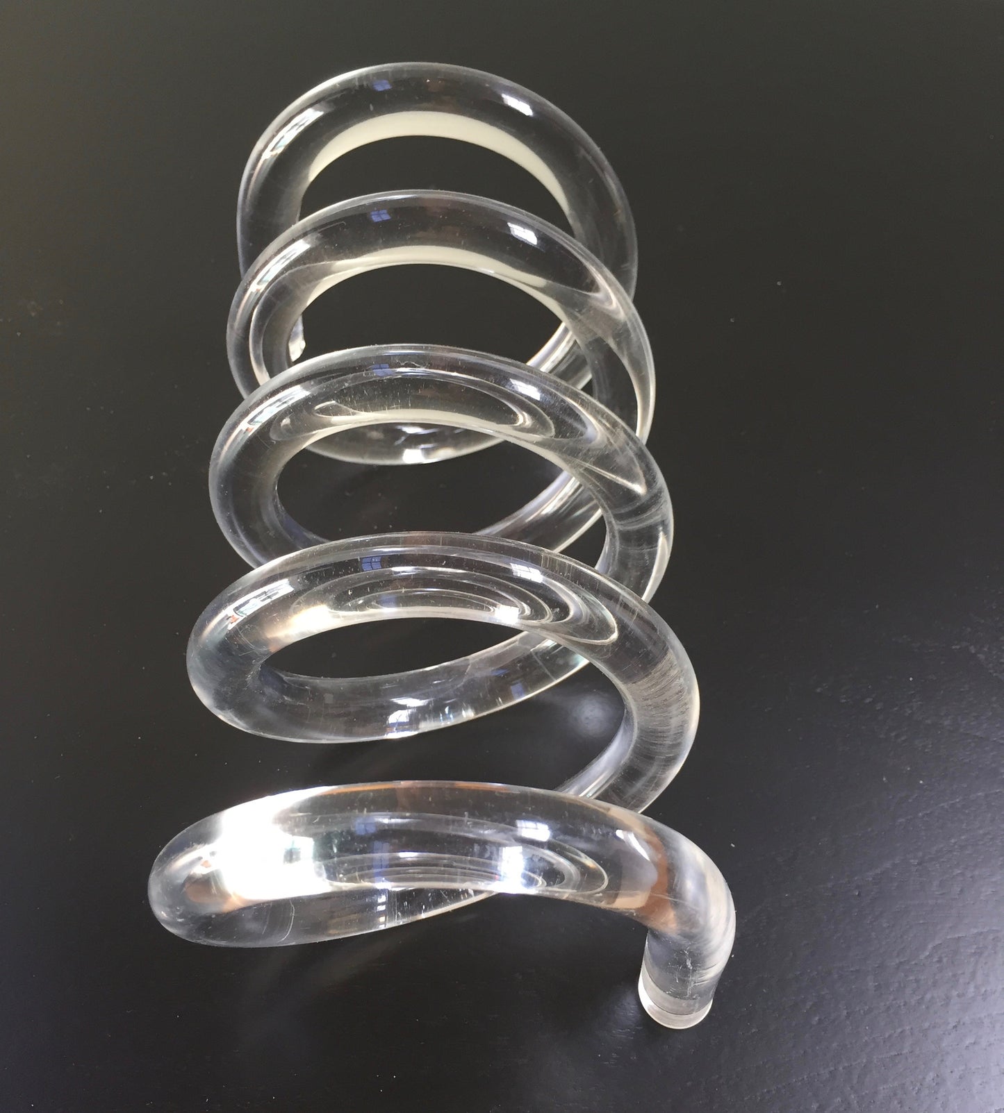 Dorothy Thorpe Lucite Spiral Letter Holder