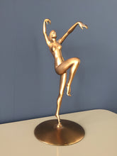 Load image into Gallery viewer, Art Deco Dancer Sculpture in Copper by Henri Lautier Cast by Robert Thew