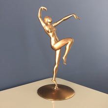 Load image into Gallery viewer, Art Deco Dancer Sculpture in Copper by Henri Lautier Cast by Robert Thew
