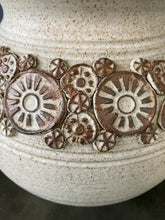 Load image into Gallery viewer, Wishon-Harrell Studio Art Pottery Ceramic Lidded Vase with Appliqué Decoration