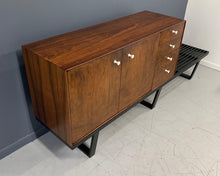 Load image into Gallery viewer, George Nelson Rosewood Thin Edge Cabinet on Original Slat Bench Mid-Century