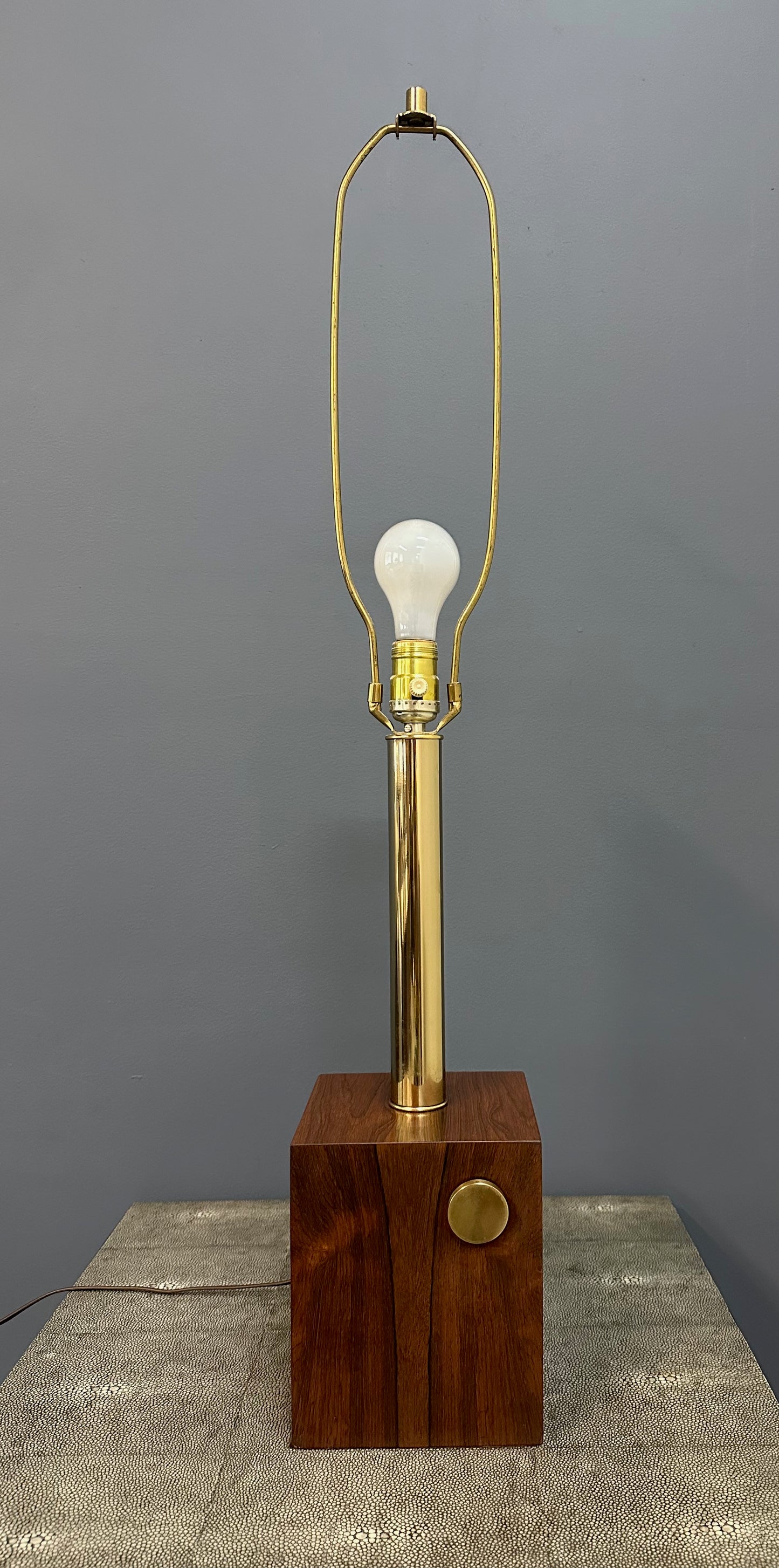 SOLD – Mid-Century Laurel Lamp Style Modern Rosewood and Brass Table Lamp, 1960s