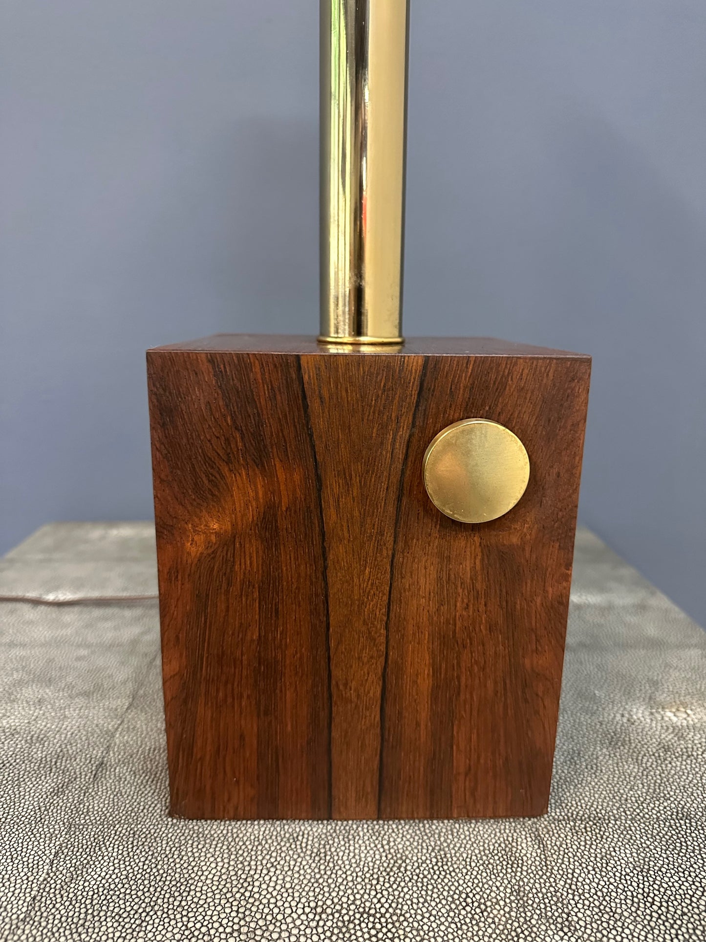 SOLD – Mid-Century Laurel Lamp Style Modern Rosewood and Brass Table Lamp, 1960s