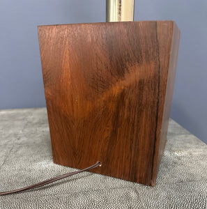 Mid-Century Laurel Lamp Style Modern Rosewood and Brass Table Lamp, 1960s