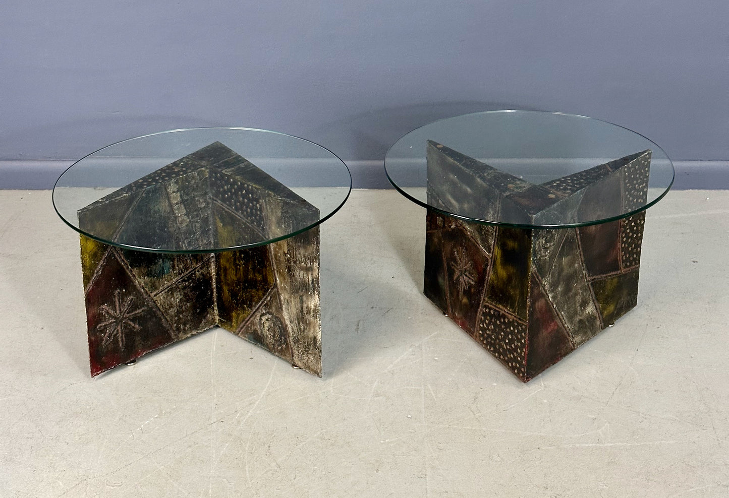 1967 Signed Paul Evans Exceedingly Rare Side Tables or Coffee Table