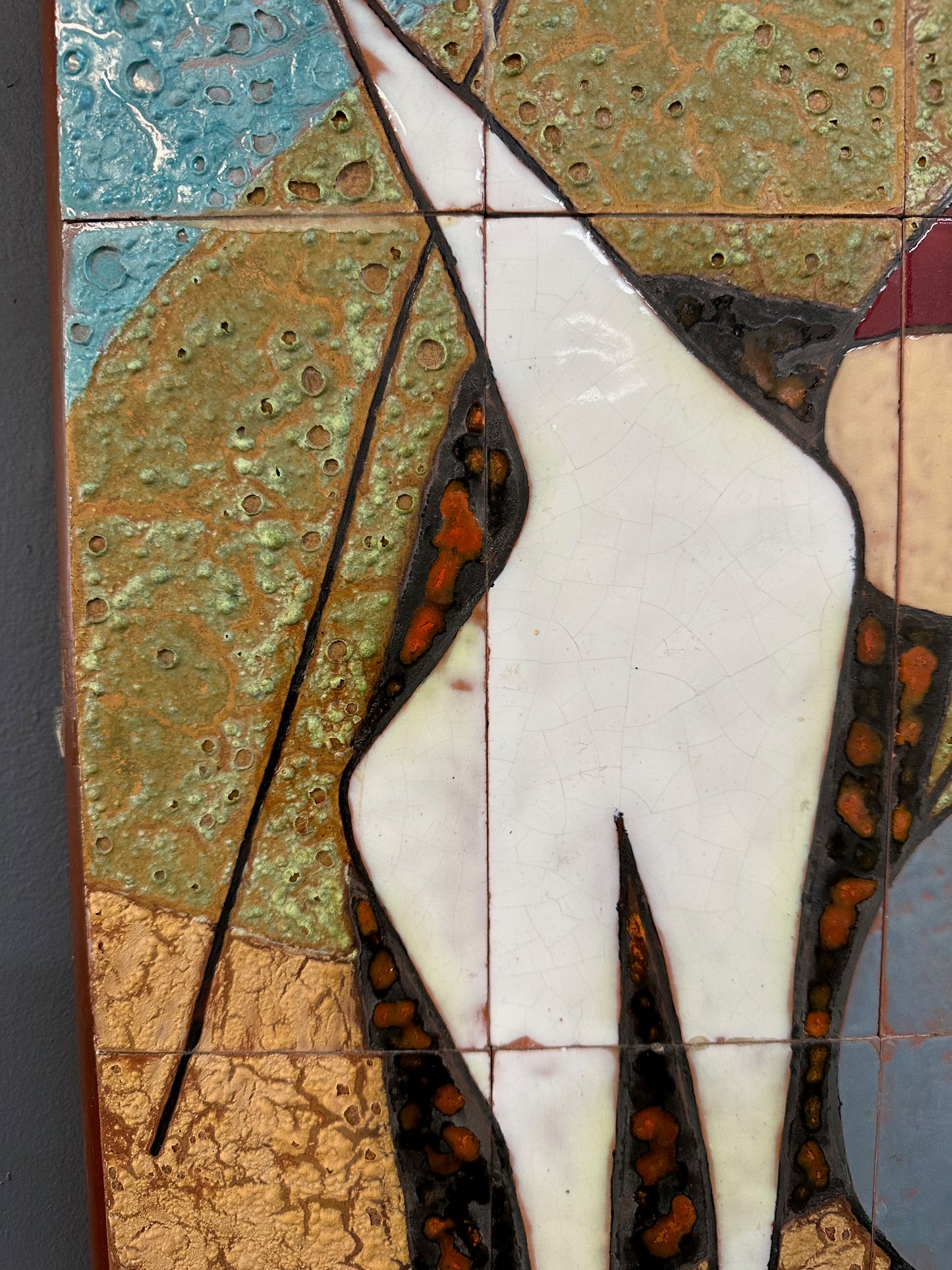 Mid-Century Ceramic Tile Wall Plaque of Don Quixote by Danos, Greece, 1960s