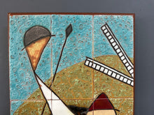 Load image into Gallery viewer, Mid-Century Ceramic Tile Wall Plaque of Don Quixote by Danos, Greece, 1960s