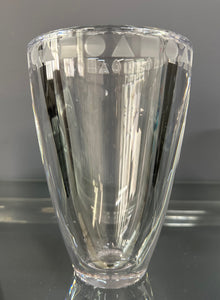Trio of Etched Crystal Vases by Ward Bennett for Sasaki