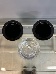 Trio of Etched Crystal Vases by Ward Bennett for Sasaki