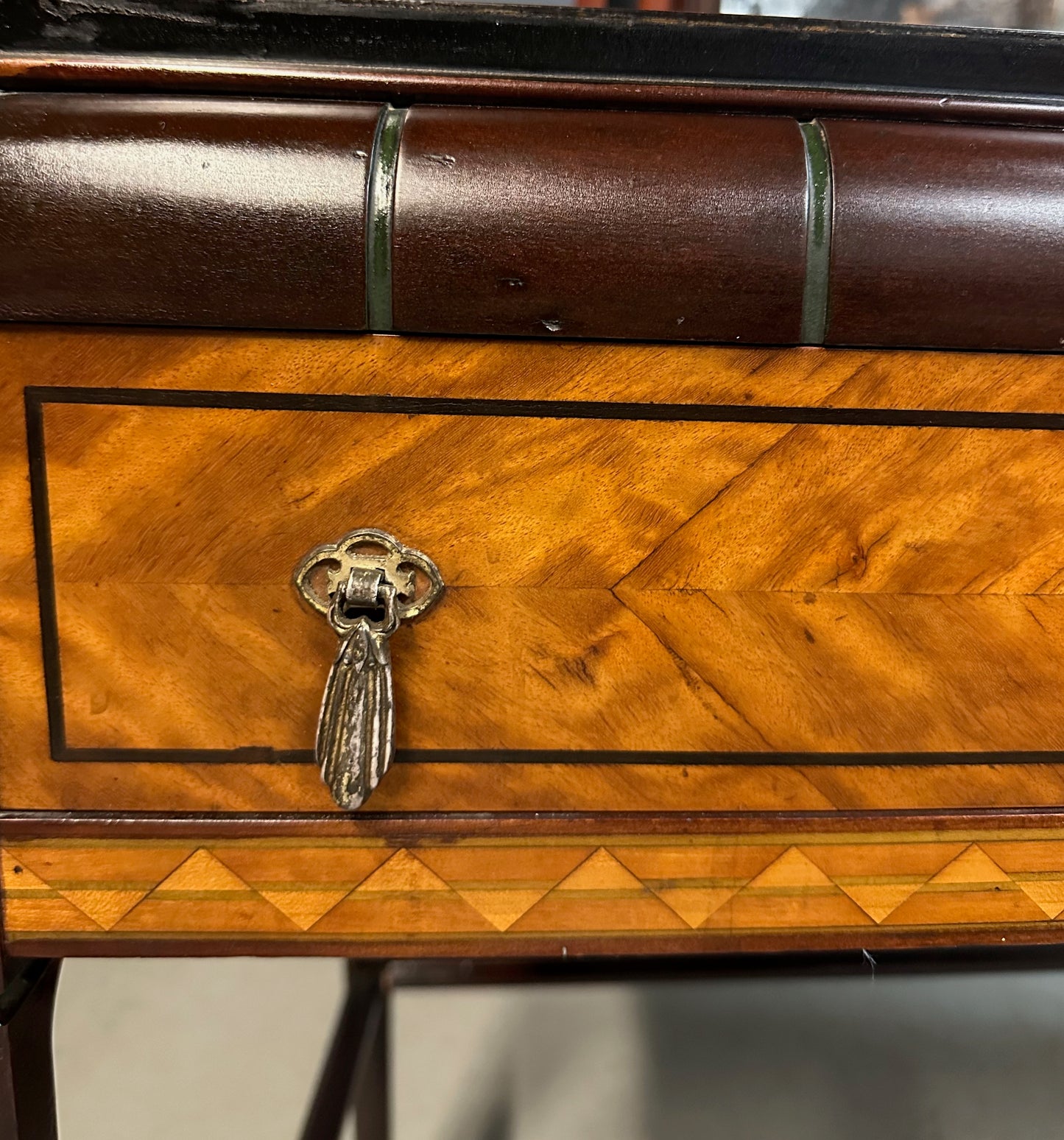 Art Deco Vanity by J.B. Van Sciver with Parquetry Inlay Donald Deskey Style
