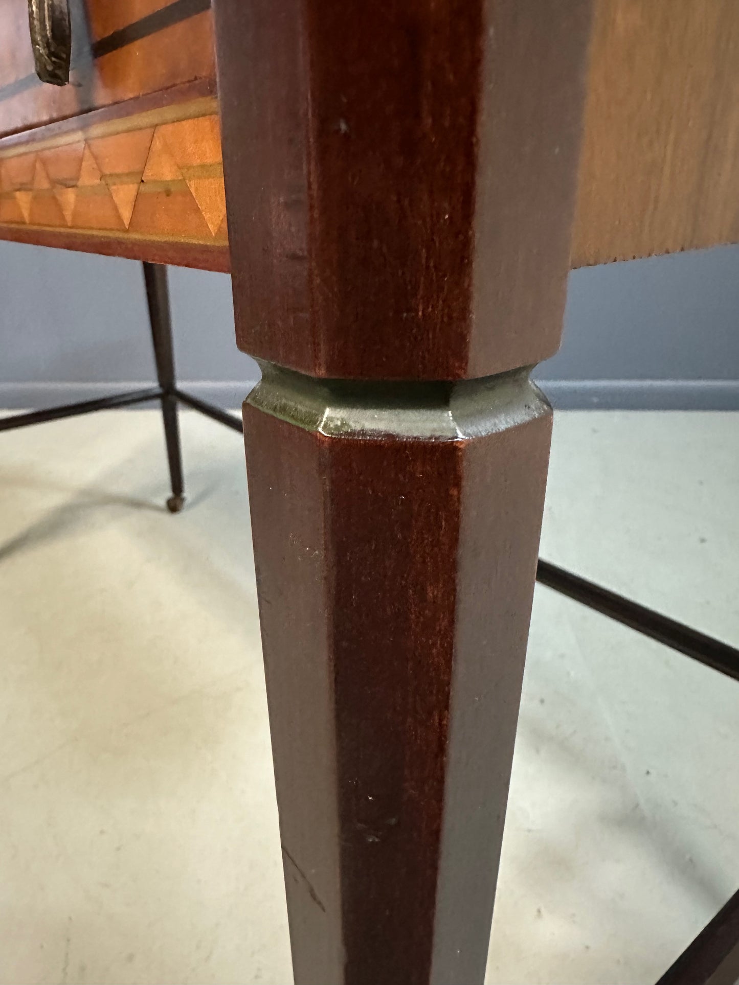 Art Deco Vanity by J.B. Van Sciver with Parquetry Inlay Donald Deskey Style