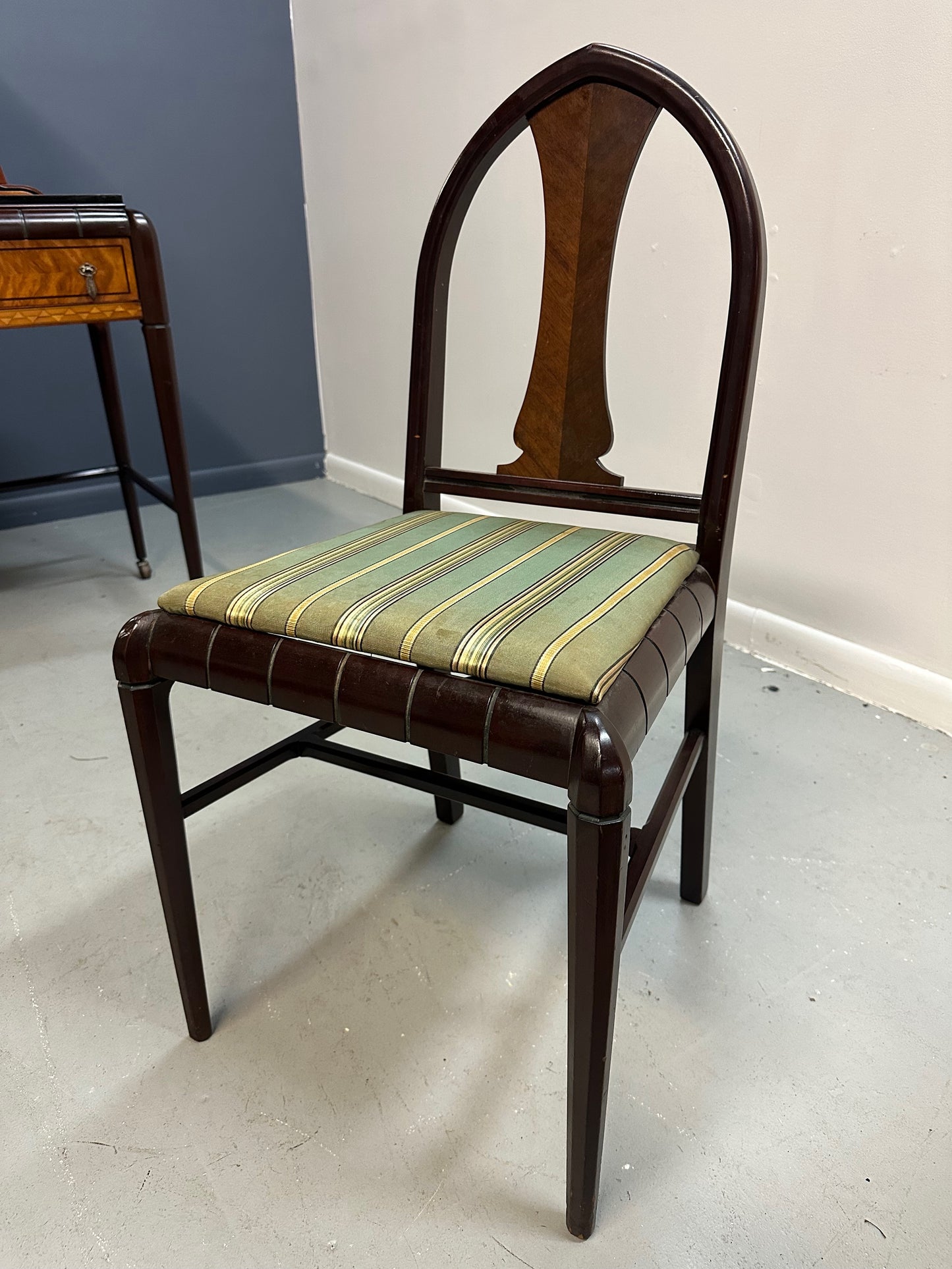Art Deco Vanity by J.B. Van Sciver with Parquetry Inlay Donald Deskey Style