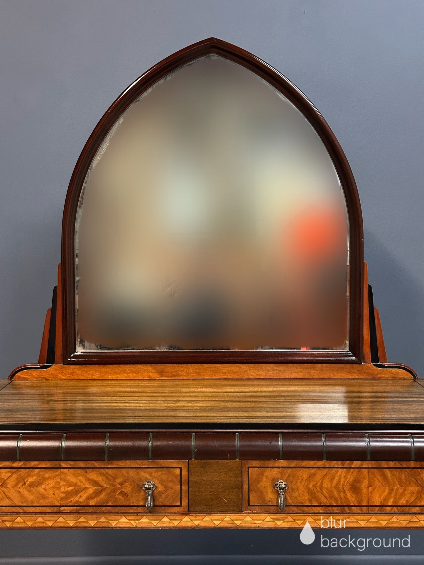 Art Deco Vanity by J.B. Van Sciver with Parquetry Inlay Donald Deskey Style
