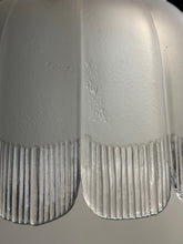 Load image into Gallery viewer, Pair of Art Deco Hand-Blown Glass Pendants with Scalloped Detailing 1930s France