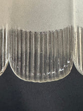 Load image into Gallery viewer, Pair of Art Deco Hand-Blown Glass Pendants with Scalloped Detailing 1930s France