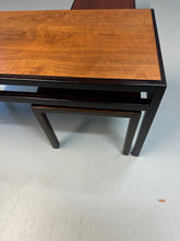 Load image into Gallery viewer, Mid-Century Dunbar Style Nesting Tables in Walnut and Ebonized Frames