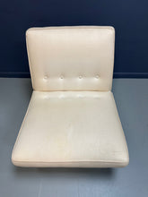 Load image into Gallery viewer, Mid-Century Jens Risom Style Slipper Chair with Upholstered Seat and Walnut Base