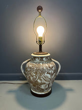 Load image into Gallery viewer, Morris Greenspan Ceramic Table Lamp with Ornamental Relief Detailing Mid Century