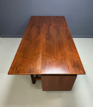 Load image into Gallery viewer, Richard Artschwager Walnut Double Pedestal Executive Desk, Mid-20th Century