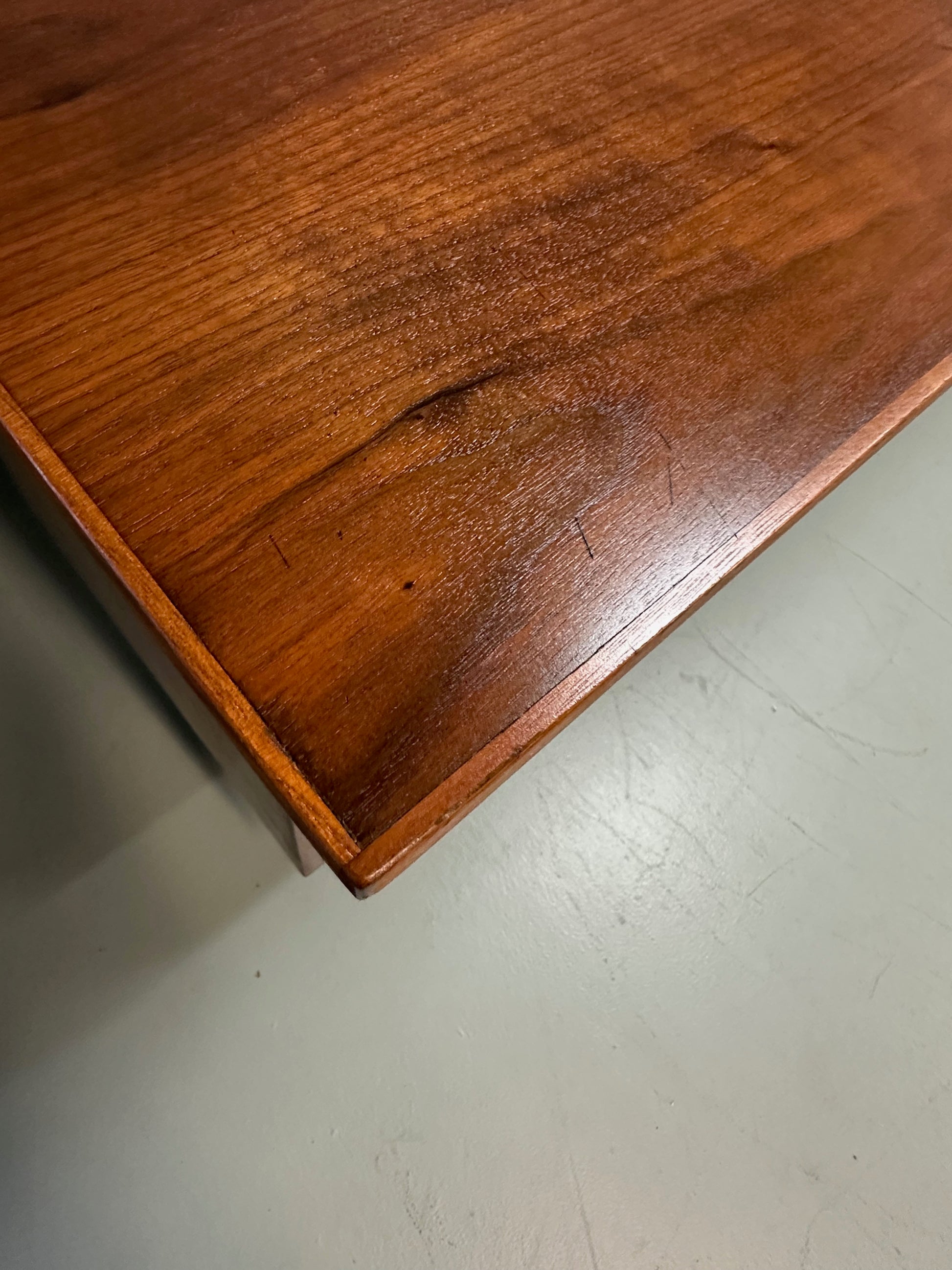 Richard Artschwager Walnut Double Pedestal Executive Desk, Mid-20th Century