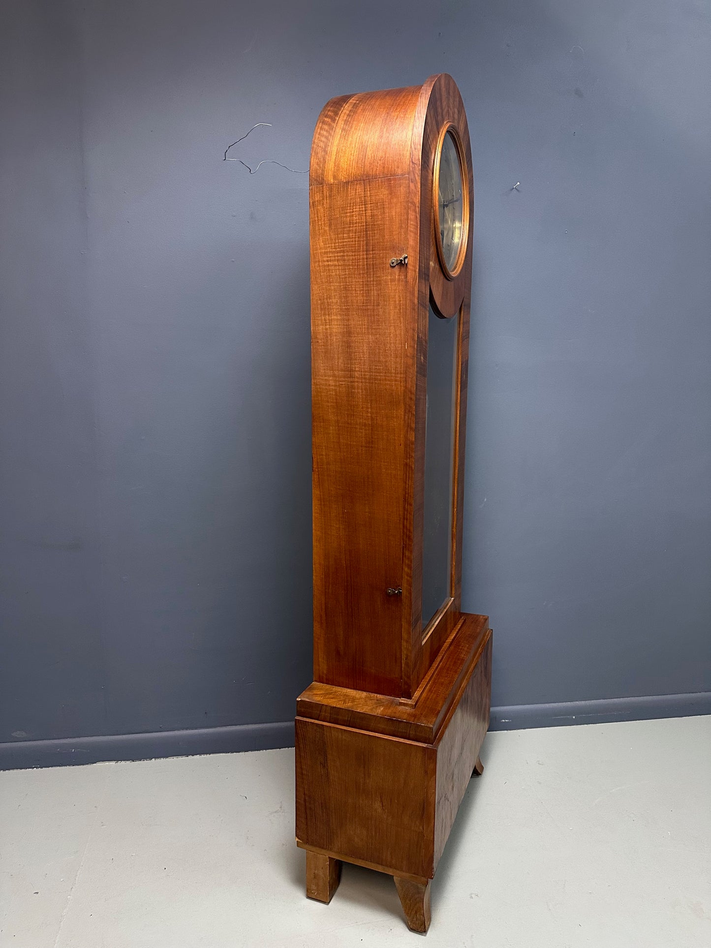 SOLD – Art Deco J. Brandmann of Berlin Long Case Chiming Clock, Circa 1930s
