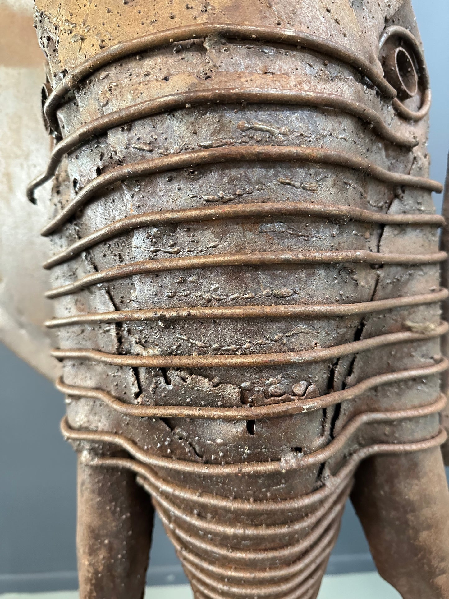 Metal Elephant Head Sculpture by by Renown Kenyan Artist Kioko Mwitiki