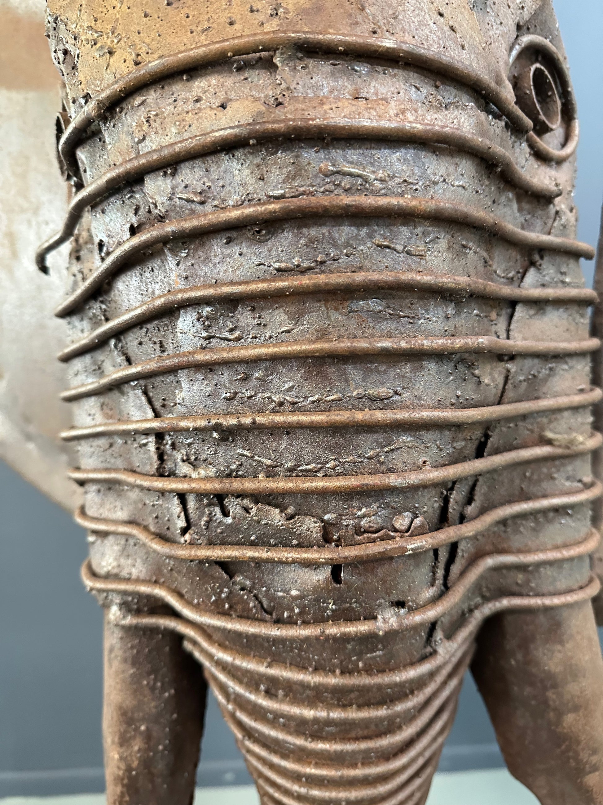 Metal Elephant Head Sculpture by by Renown Kenyan Artist Kioko Mwitiki