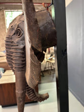 Load image into Gallery viewer, Metal Elephant Head Sculpture by by Renown Kenyan Artist Kioko Mwitiki