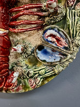 Load image into Gallery viewer, Vintage Majolica Jose Alvaro Lobster Plate, Caldas Da Rainha Portugal C 1930