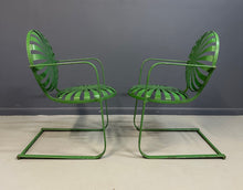 Load image into Gallery viewer, Pair of François Carre Sunburst Metal Rocking Chairs, France, 1930s