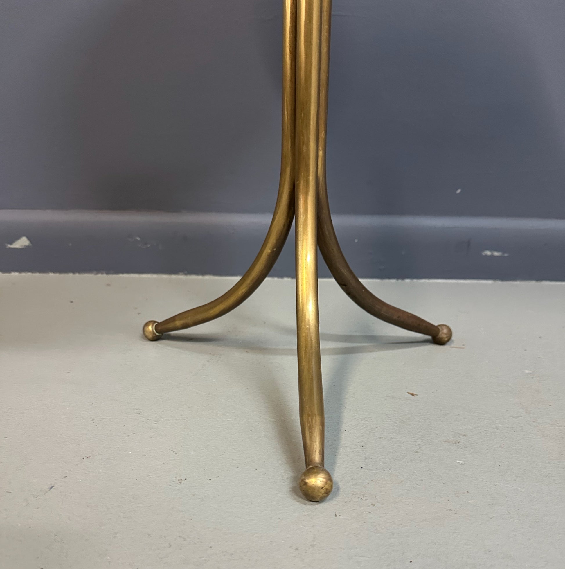 1950s Italian Cesare Lacca Brass and Marble Drinks Table Mid Century
