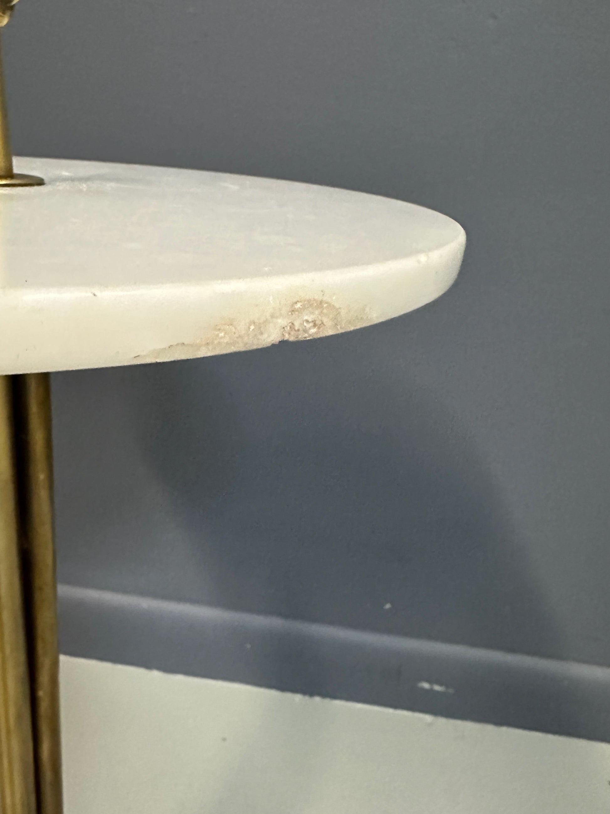 1950s Italian Cesare Lacca Brass and Marble Drinks Table Mid Century