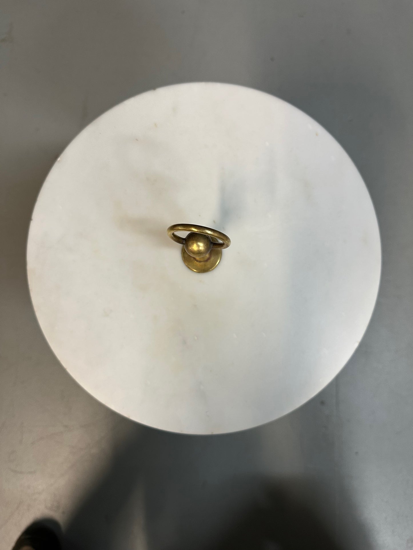 1950s Italian Cesare Lacca Brass and Marble Drinks Table Mid Century