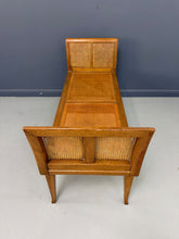 Load image into Gallery viewer, Mid-Century Fine Arts Furniture Cane Bench in Blond Mahogany