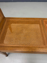 Load image into Gallery viewer, Mid-Century Fine Arts Furniture Cane Bench in Blond Mahogany