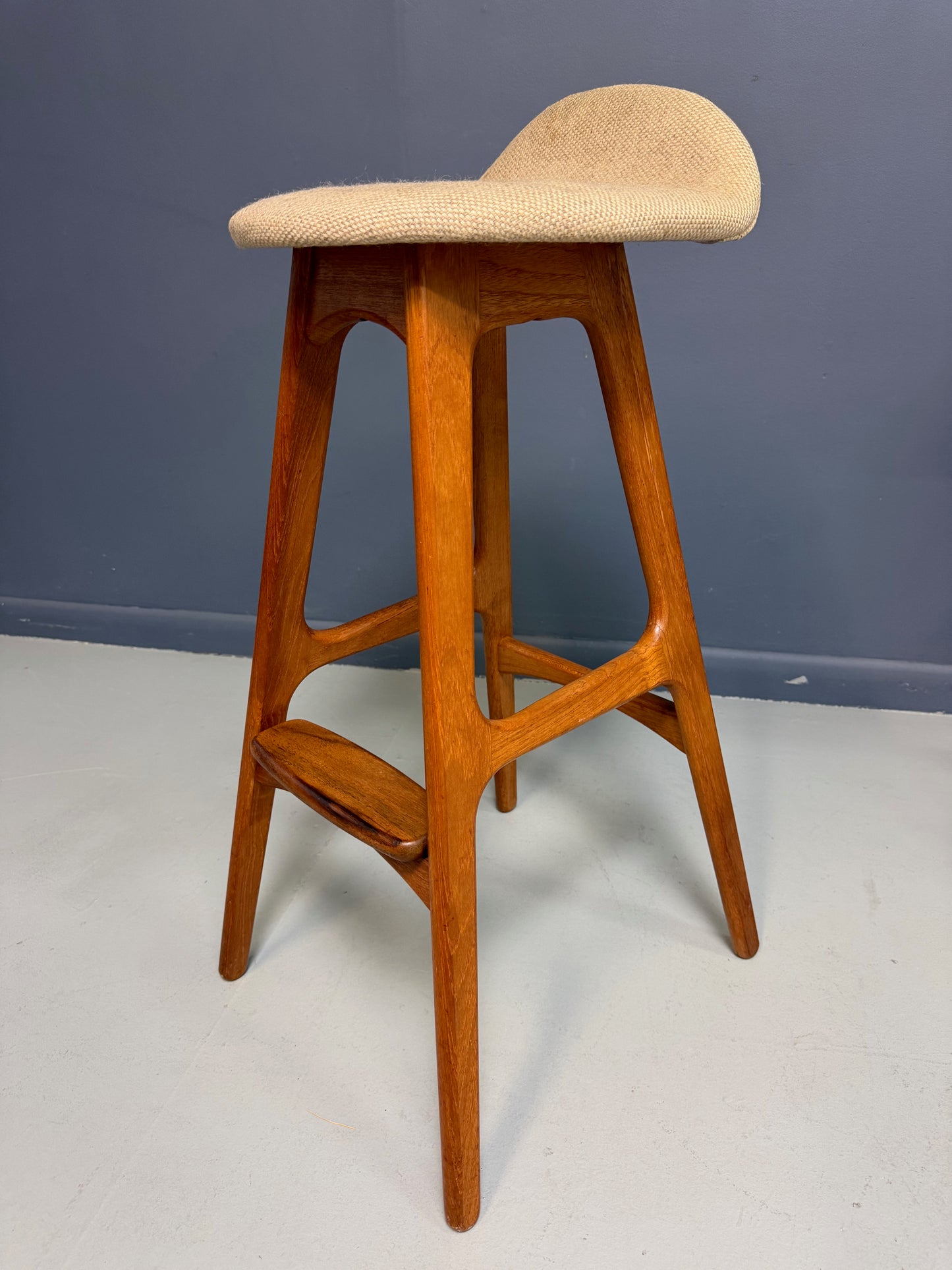 SOLD – Trio of Model OD-61 Bar Stools by Erik Buch for O.D. Mobler, Denmark, c. 1960's